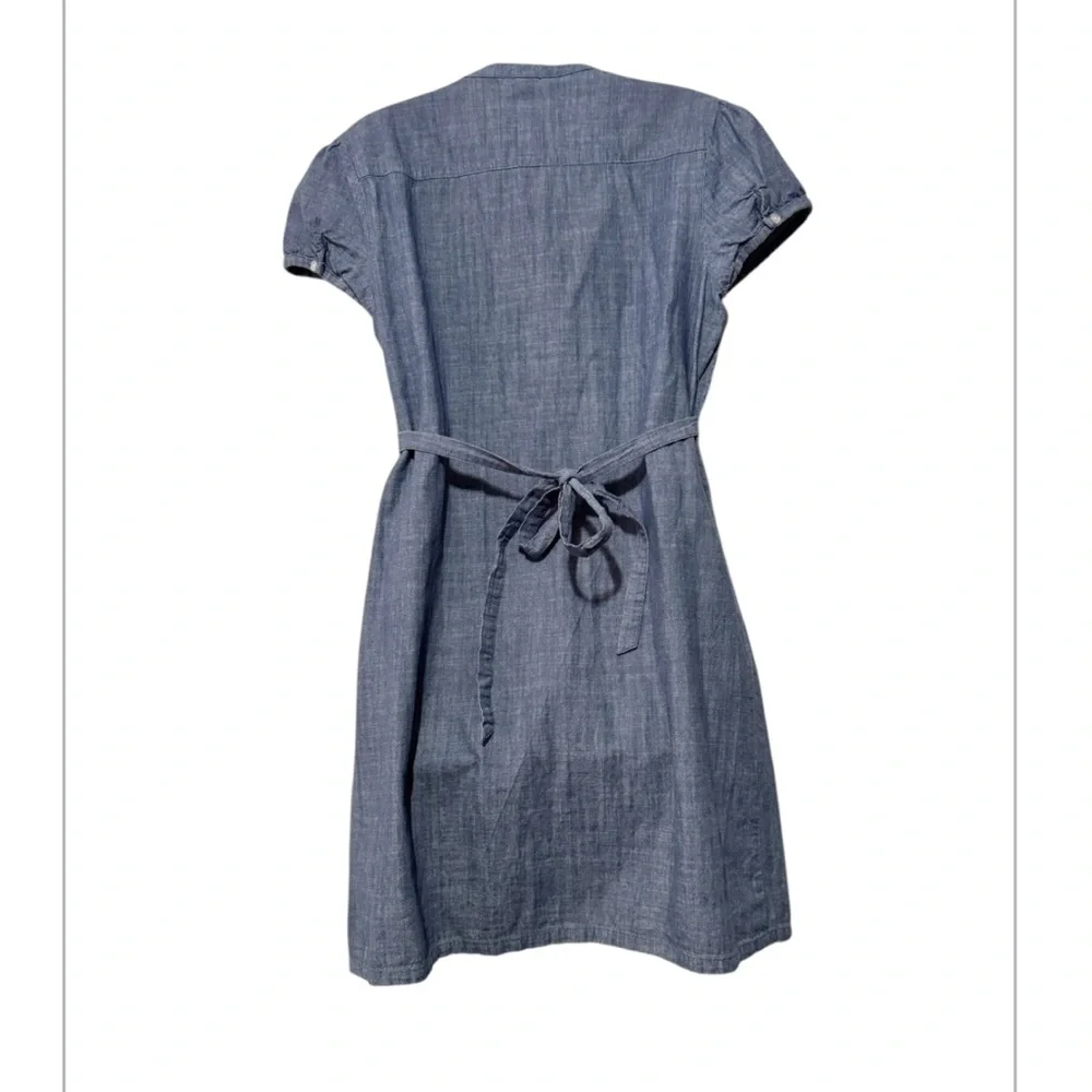 🎉SOLD🎉. Old Navy Denim Shirt Dress w/ Pleated Bob - Picture 2 of 4